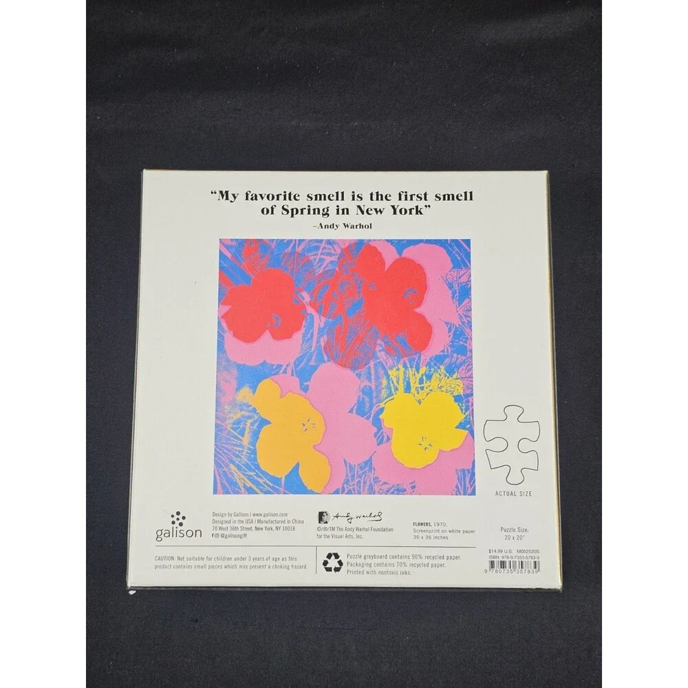 Andy Warhol 500 Piece Jigsaw Puzzle with Flowers, Andy Warhol Art (Flowers)